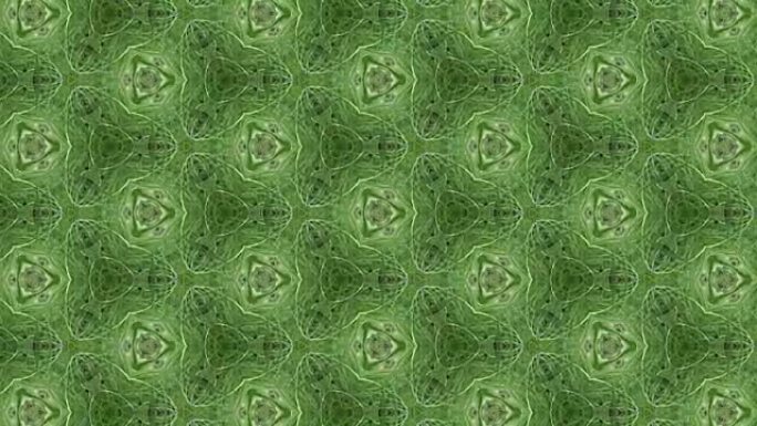 绿色万花筒花纹棱镜抽象背景