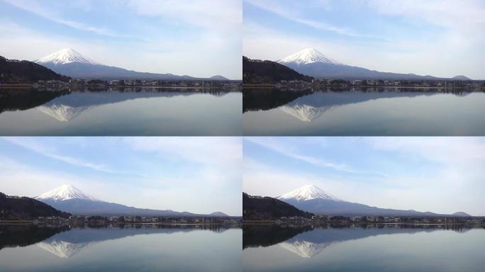 河口湖富士山的时间流逝
