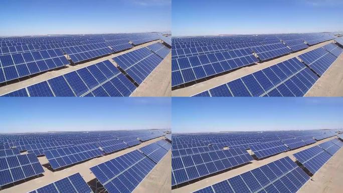 野外的太阳能电池板