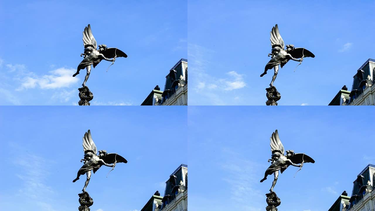 皮卡迪利广场的爱神雕像延时