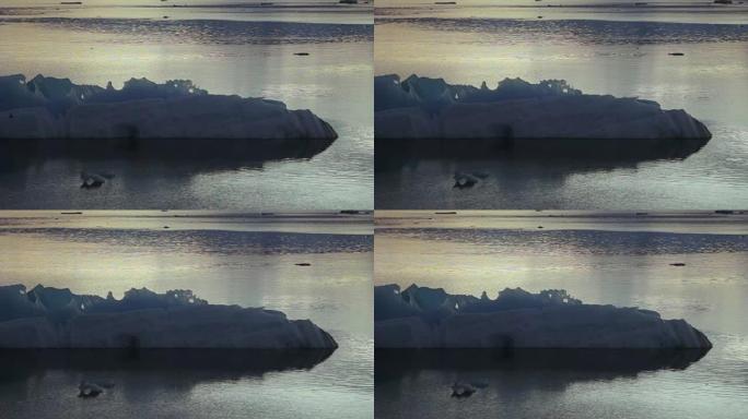 冰岛的冰冻湖