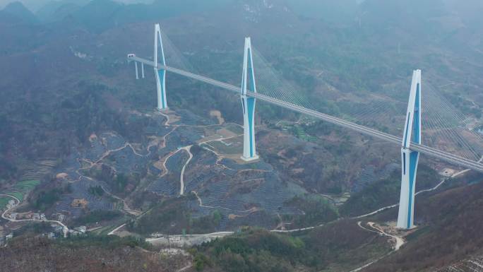 4K拍摄贵州黔西南平塘大桥