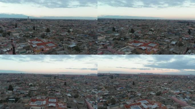 平移视差无人机拍摄摩洛哥城市