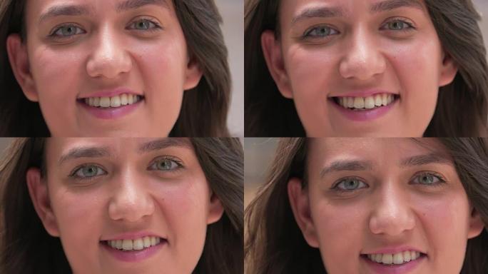 年轻女子微笑