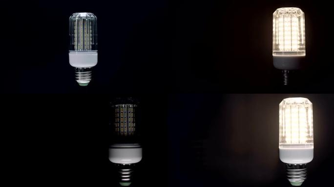节能、环保、现代设计的发光二极管灯亮起黑色