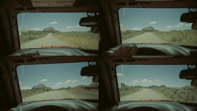 在美国加利福尼亚州驾驶汽车: 内部视图