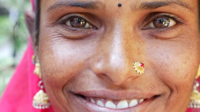 一个美丽的印度女人的肖像