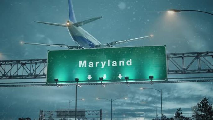 飞机在圣诞节降落在马里兰州