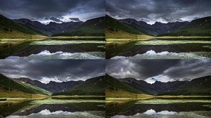 夏季的科罗拉多州皮尼湖-时间流逝