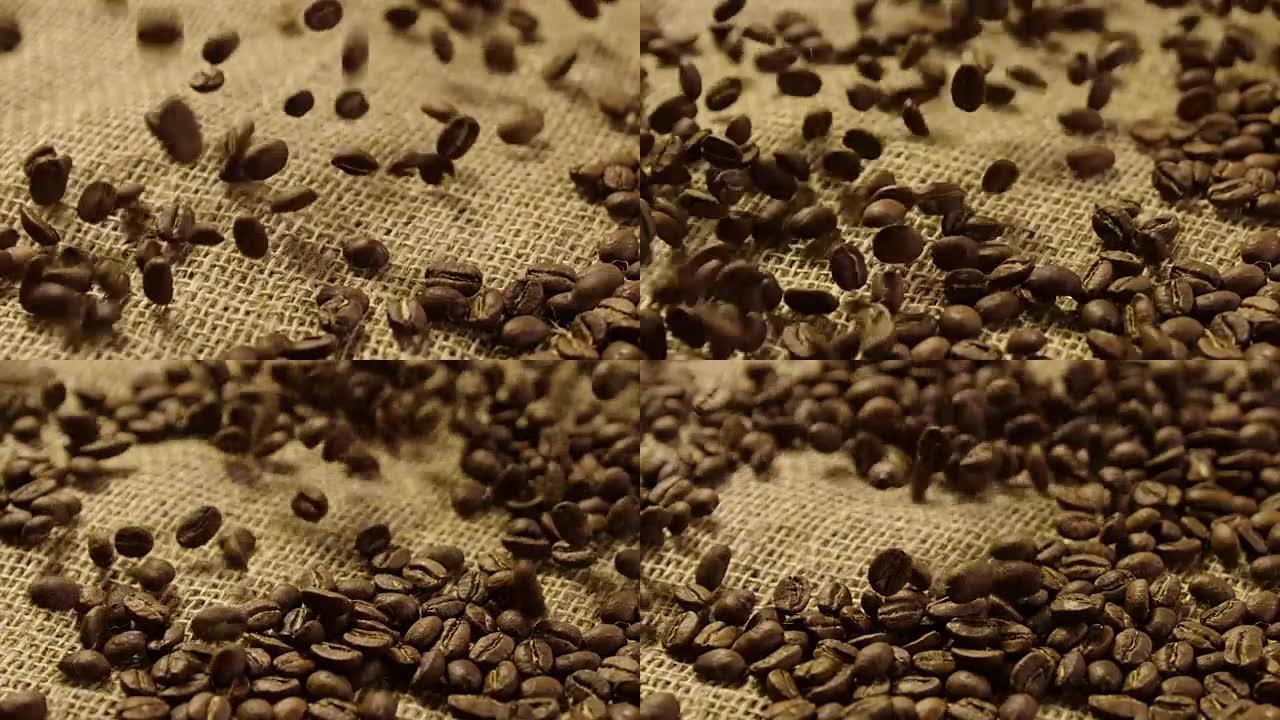 制备咖啡豆慢动作4K