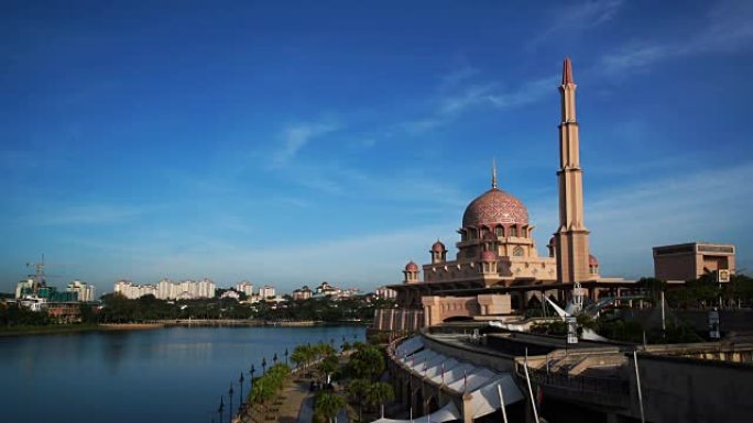 LD，WA，布特拉清真寺或粉红清真寺在布城，马来西亚。