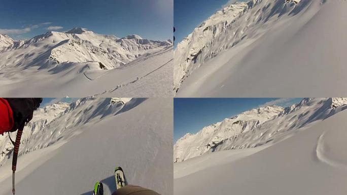 滑雪运动相机拍摄极限运动