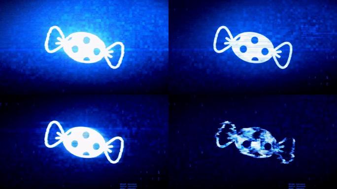 糖果符号数字像素噪声误差动画。