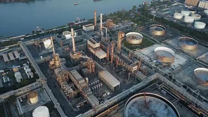 泰国曼谷带炼油厂的工业园4k天线