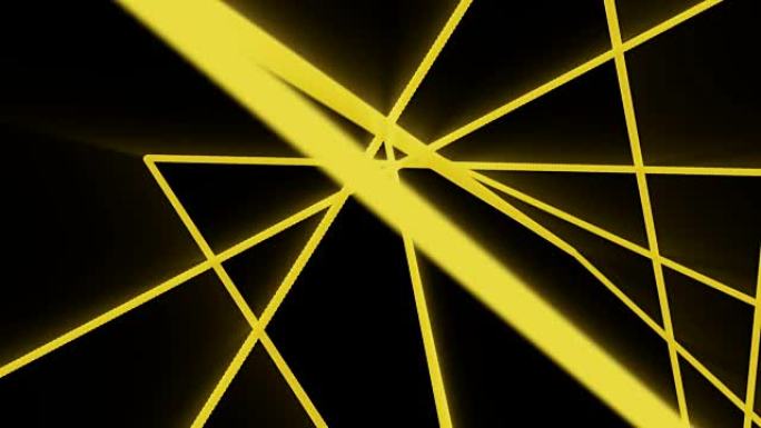 抽象线条移动，黄色