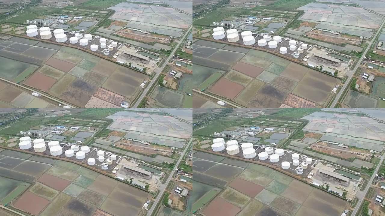 炼油厂形成工业区的工业视图