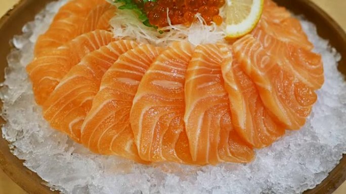 三文鱼生鱼片-日本美食风格
