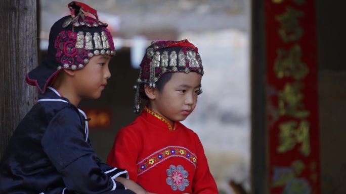 客家小孩客家服饰玲帽