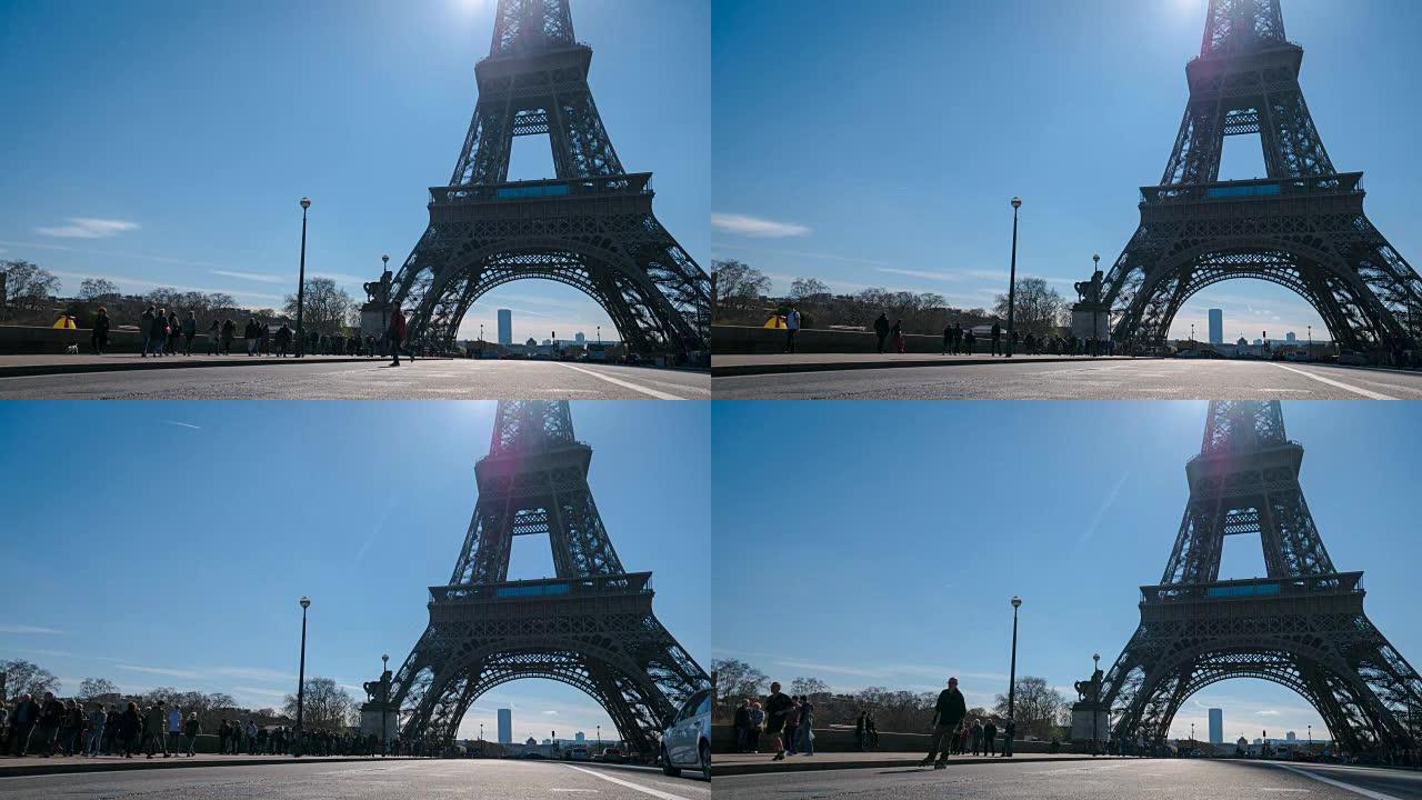 巴黎埃菲尔铁塔4k延时