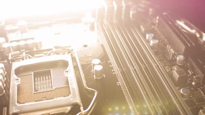 新电脑主板特写