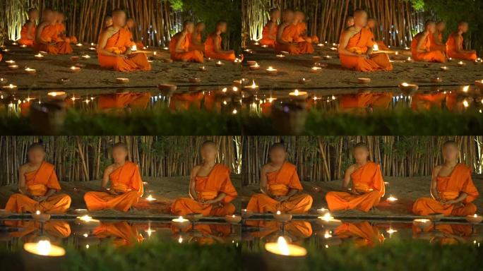 2摄佛法，佛教新手在阿萨勒哈法会白天晚上打坐