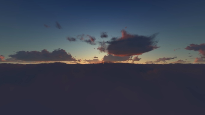 太阳冲破云层升起延时光影日出朝阳太阳升起