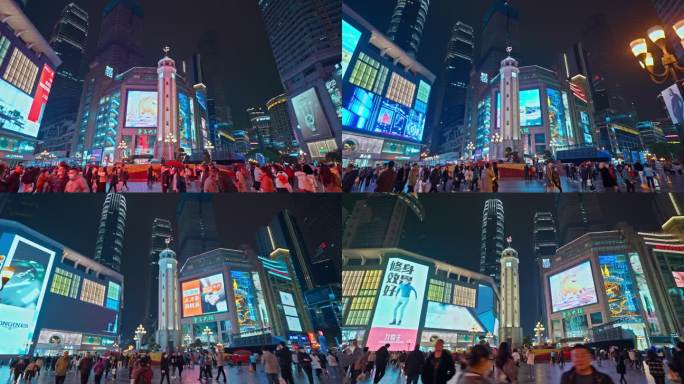 4K 10bit重庆地标解放碑大范围延时