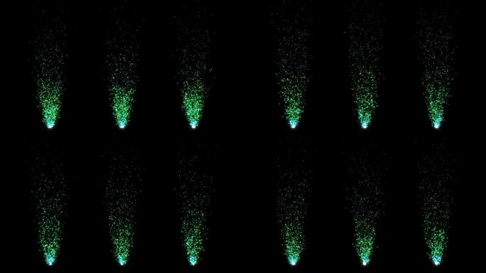 循环抽象粒子背景动画。发光粒子的背景。