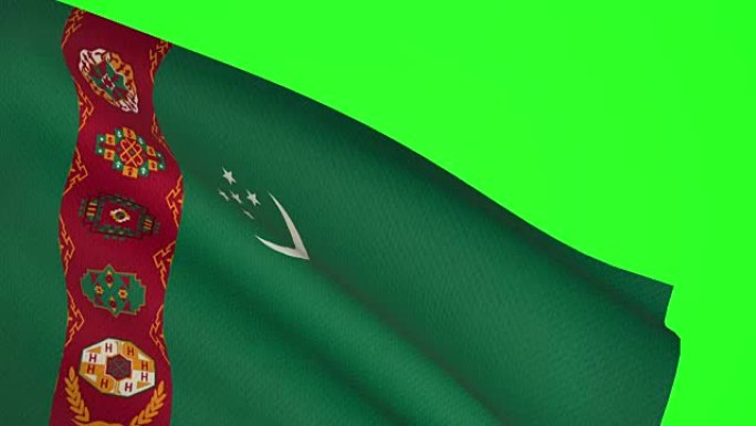 土库曼斯坦国旗亮哑