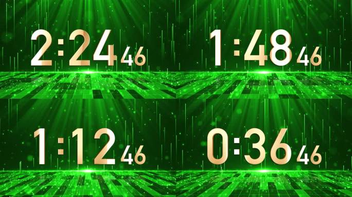 高端绿色3分钟液晶倒计时毫秒