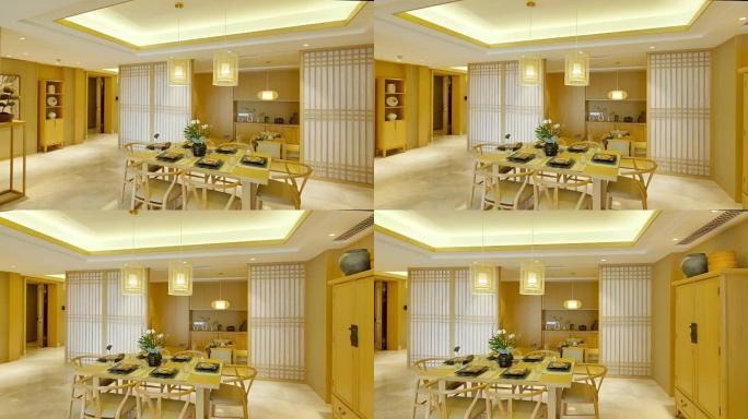 餐厅中心的餐桌