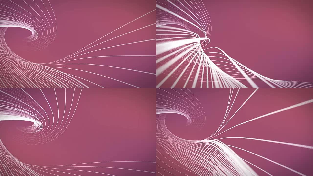 粉色抽象形状波浪形背景可循环