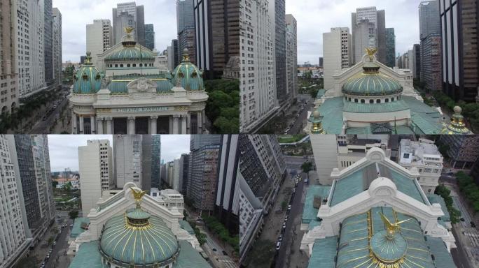 巴西里约热内卢歌剧院的鸟瞰图