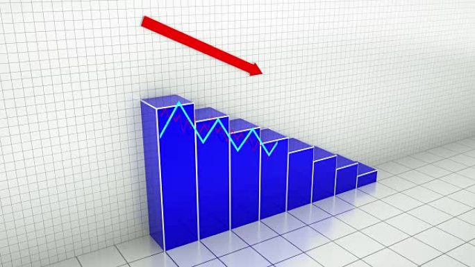 下降图箭头往下柱状图