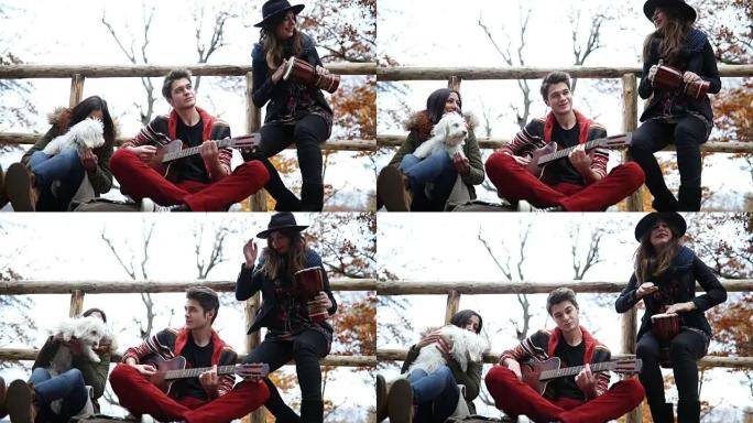 享受吉他声音的朋友