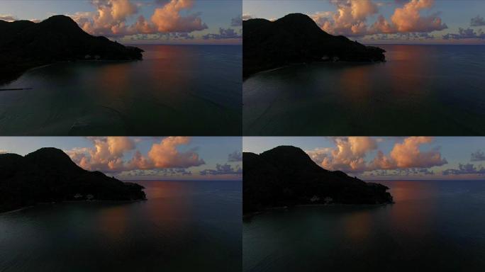普拉兰岛的早晨场景