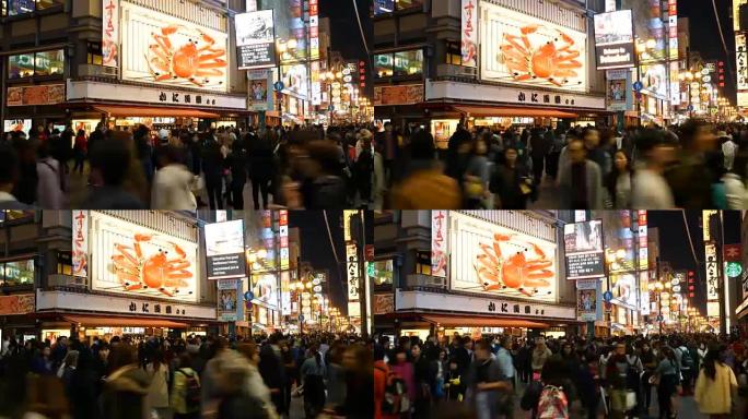 难波街拥挤的人