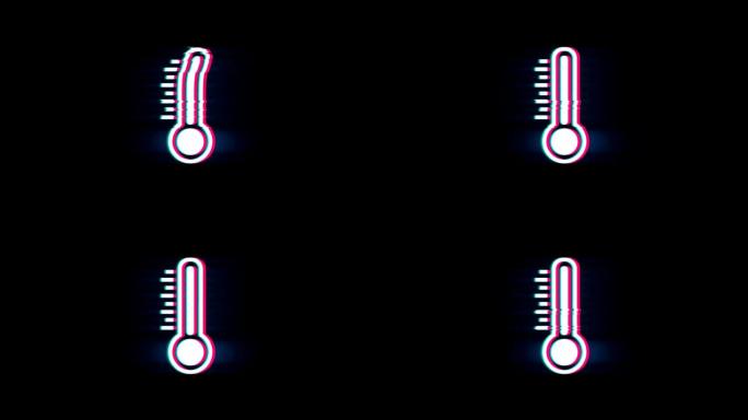 温度计医学副水银符号小故障复古复古动画。