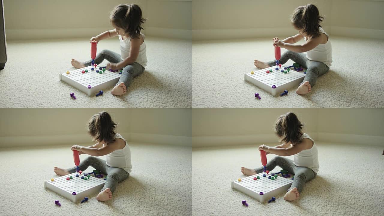 玩茎玩具的年轻女孩