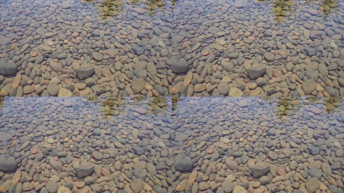 在水下装饰的4k镜头岩石