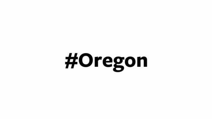 一个人在他们的电脑屏幕上输入 “# Oregon”