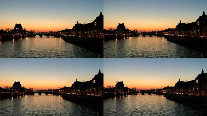 巴黎塞纳河上的黎明