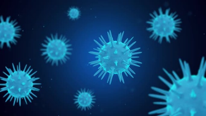 新型冠状病毒肺炎或冠状病毒2019 Corona病毒红色在绿色屏幕循环动画