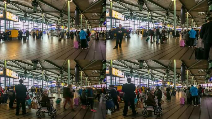 延时: 荷兰阿姆斯特丹史基浦机场抵达航站楼的旅客