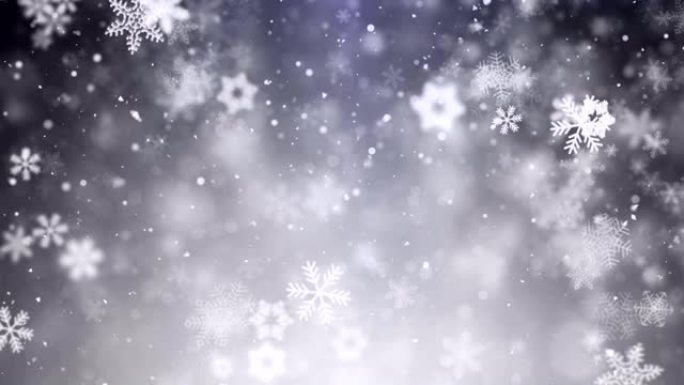 圣诞运动背景蓝色主题，雪花灯优雅