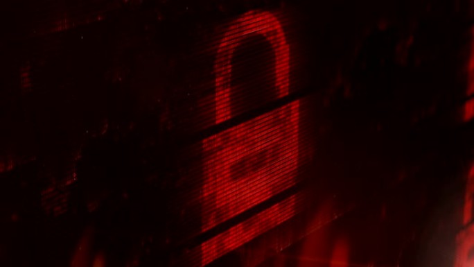 抽象黑客背景，屏幕红色锁定，密码保护，安全