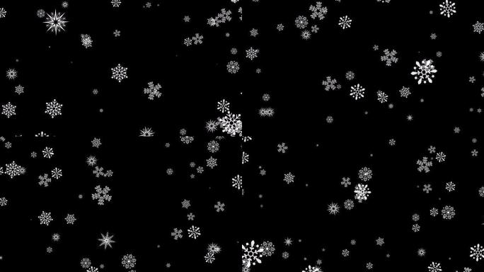 温柔圣诞晨雪无缝循环绿屏动画