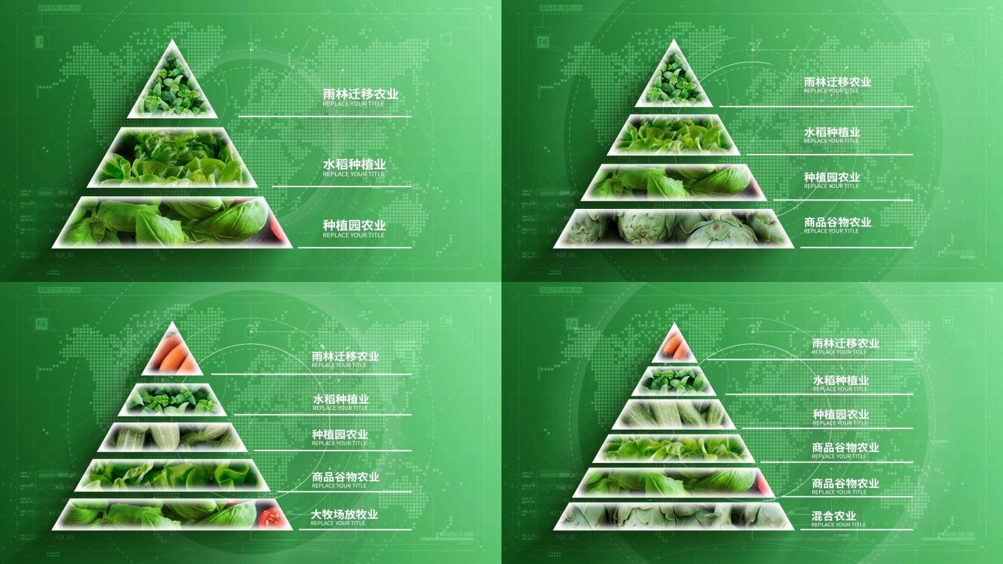 金字塔农业科技图文分类AE模板