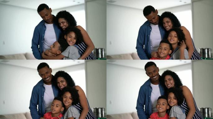 非洲拉丁家庭肖像