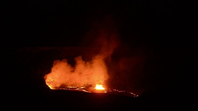 夏威夷国家公园火山爆发的视频